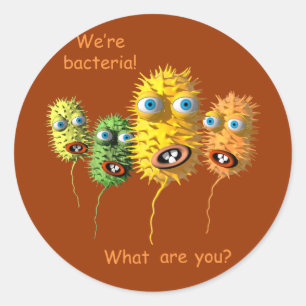 Funny Face Bacteria sticker