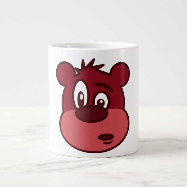 FUNNY FACE BEAR LARGE COFFEE MUG (Front)