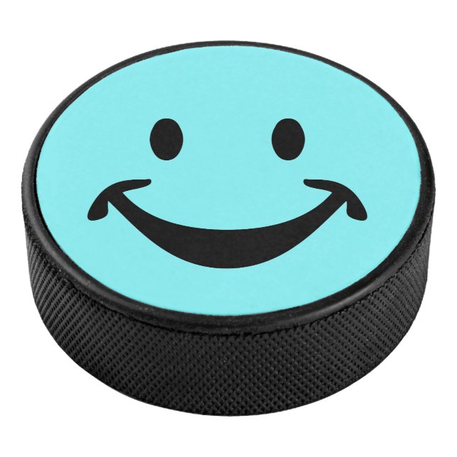 Funny face black+ your backg. & ideas hockey puck (3/4)