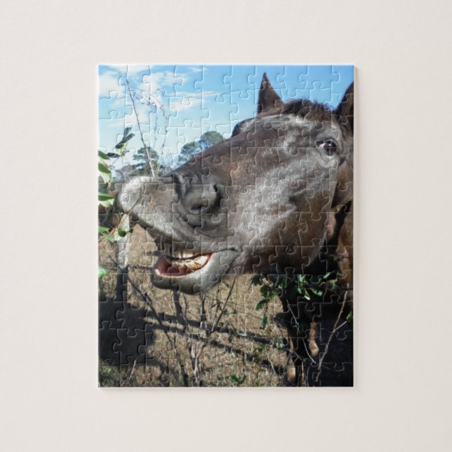 Funny Face brown horse Jigsaw Puzzle (Vertical)