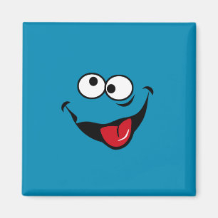 Funny face cartoon blue background magnet