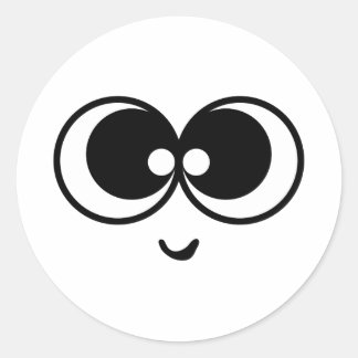 Funny Face Classic Round Sticker