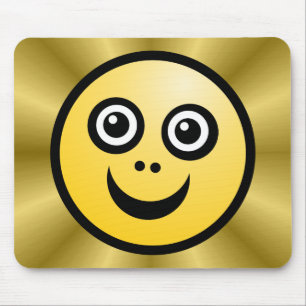 Funny Face (colour me) - Gold - v2 Mouse Pad