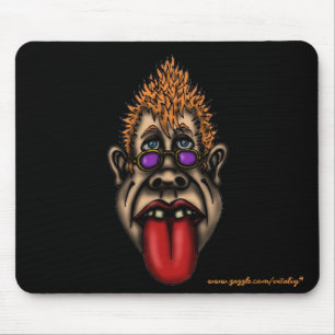 Funny face cool urban graphic mousepad design