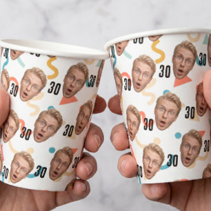 Funny Face Customised Photo Party Paper Cups