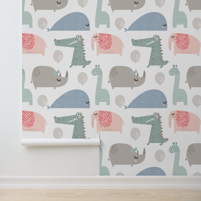 Funny Face Cute Doodle Animal Pattern Wallpaper (Application)