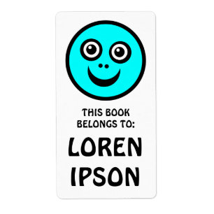 Funny Face - Cyan - Book Plate