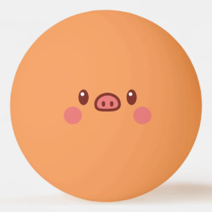 Funny Face. Emoji. Emoticon. Mr Porky! Ping Pong Ball