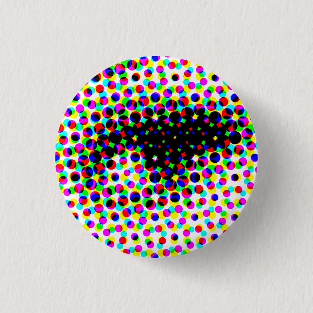 Funny Face Eye 3 Cm Round Badge (Front)