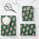 Funny Face Green Custom Photo Birthday Wrapping Paper Sheet<br><div class="desc">Add laughter and personality to your gifts and celebrations with Funny Face Custom Tissue Paper. Featuring a repeated print of your chosen face or object, this wrapping detail instantly turns any present into a memorable moment. Perfect for birthdays, weddings, bachelorette parties, baby showers, graduations, and funny surprise gifts. How to...</div>