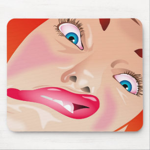 Funny Face Mouse Pad
