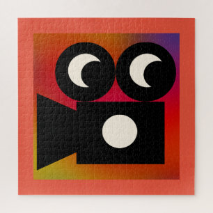 Funny Face Movie Camera Kids  Jigsaw Puzzle