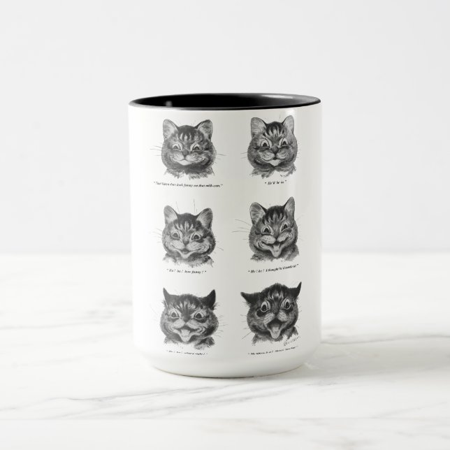 Funny Face of Cat, Louis Wain Mug (Center)