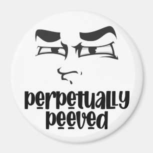 Funny Face Peeved Magnet