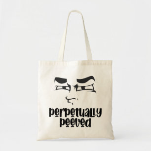 Funny Face Peeved Tote Bag