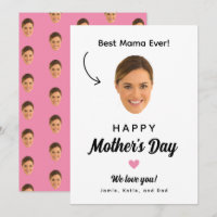 Funny Face Photo Pink Happy Mother's Day