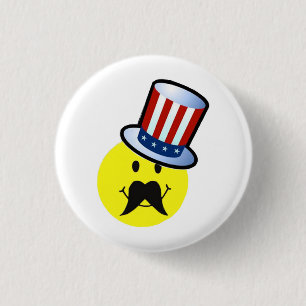 Funny Face Pin / Funny Moustache Pin