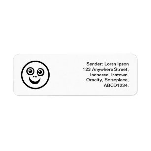 Funny Face Return Address Label