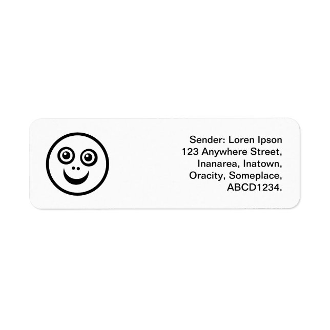 Funny Face Return Address Label (Front)