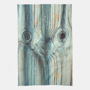 Funny Face, Wood Grain Tea Towel