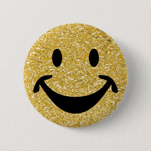 Funny face + your backg. & ideas 6 cm round badge