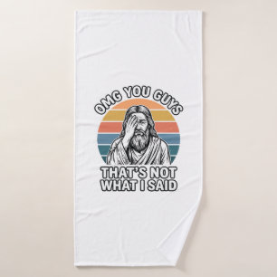Funny Facepalm Retro Quote Vintage Engraving Shirt Bath Towel