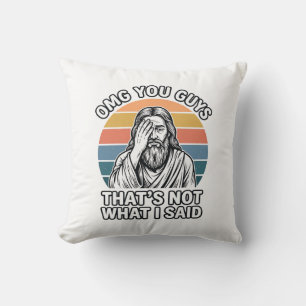 Funny Facepalm Retro Quote Vintage Engraving Shirt Cushion