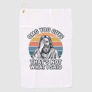 Funny Facepalm Retro Quote Vintage Engraving Shirt Golf Towel