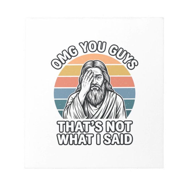 Funny Facepalm Retro Quote Vintage Engraving Shirt Notepad (Front)
