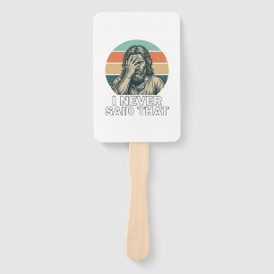 Funny Facepalm Vintage Engraving Quote Design_1 Hand Fan