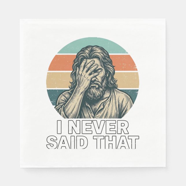 Funny Facepalm Vintage Engraving Quote Design_1 Napkin (Front)