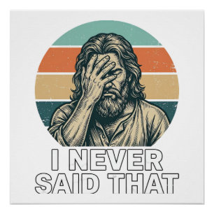 Funny Facepalm Vintage Engraving Quote Design_1 Poster