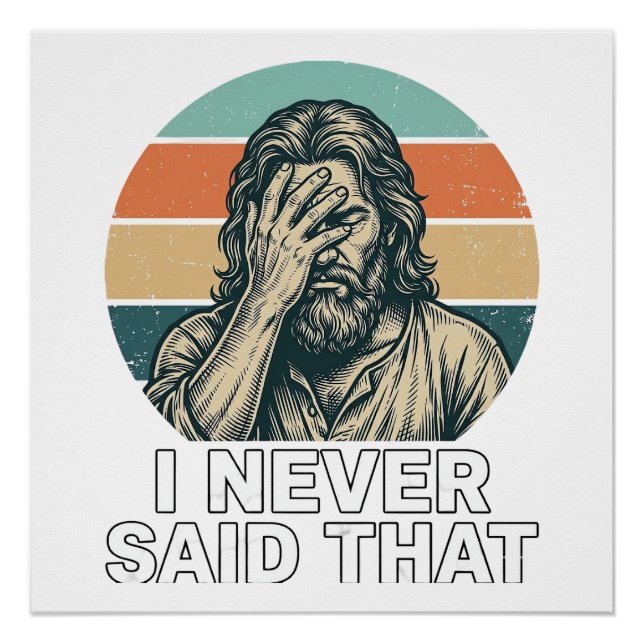 Funny Facepalm Vintage Engraving Quote Design_1 Poster (Front)