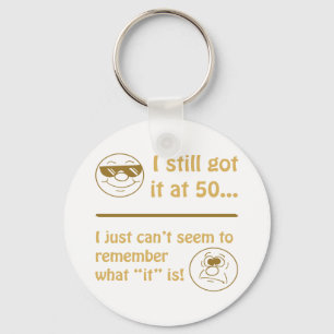 Funny Faces 50th Birthday Gag Gifts Key Ring