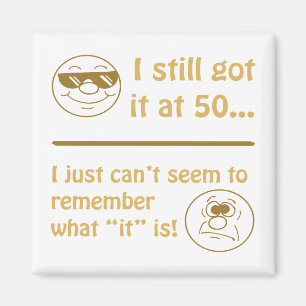 Funny Faces 50th Birthday Gag Gifts Magnet