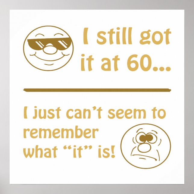 Funny Faces 60th Birthday Gag Gifts Poster (Front)