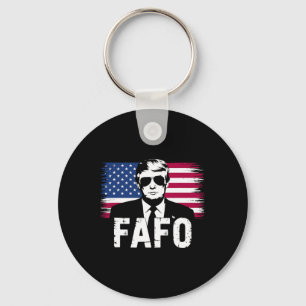 Funny Fafo Trump Photo 1 Key Ring