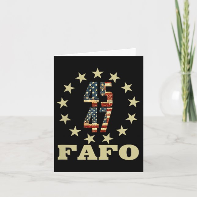 Funny Fafo Trump Photo  Card (Front)
