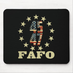 Funny Fafo Trump Photo Mouse Pad