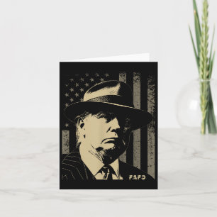 Funny Fafo Trump Photo Usa Flag Retro Distressed Card