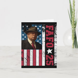 Funny Fafo Trump Photo Usa Flag Retro Vintage Prem Card