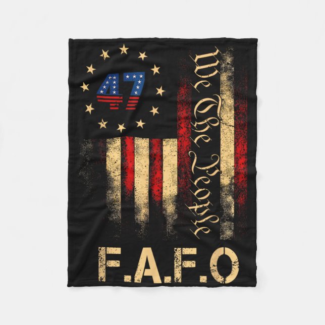 Funny Fafo Trump Shirt President 47 Trump Fafo Ame Fleece Blanket (Front)