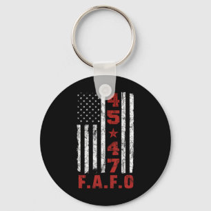 Funny Fafo Trump Shirt President 47 Trump Fafo Ame Key Ring
