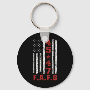 Funny Fafo Trump Shirt President 47 Trump Fafo Key Ring