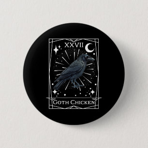 Funny Fairycore Tarot Gothic Witchcraft Chicken De 6 Cm Round Badge