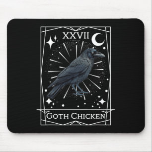 Funny Fairycore Tarot Gothic Witchcraft Chicken De Mouse Pad