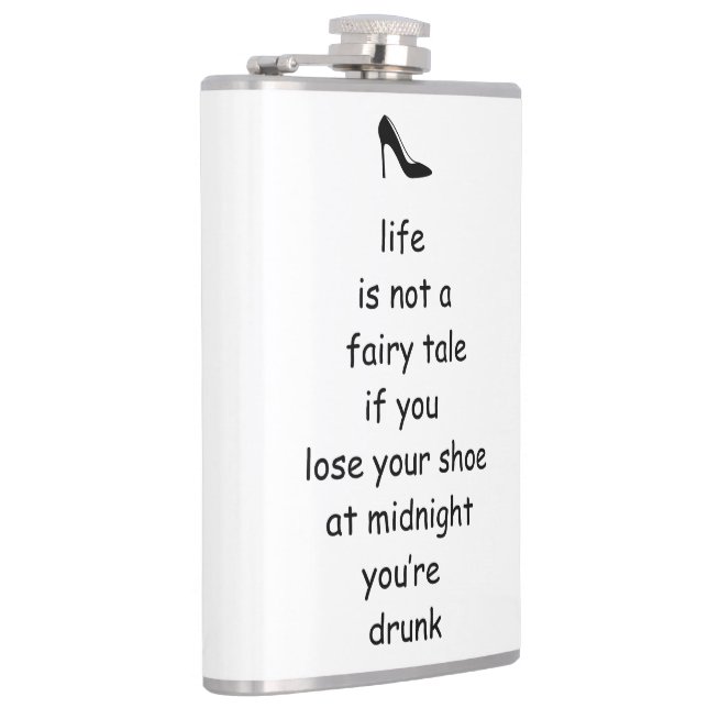 funny Fairytale Cinderella glass slipper Hip Flask (Right)