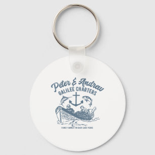 Funny Faith Fishing  Key Ring