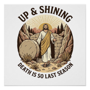 Funny Faith Resurrection Cave Vintage Engraving Sh Poster