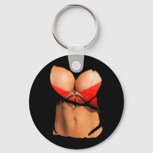 Funny Fake Bikini Body and Costume Key Ring